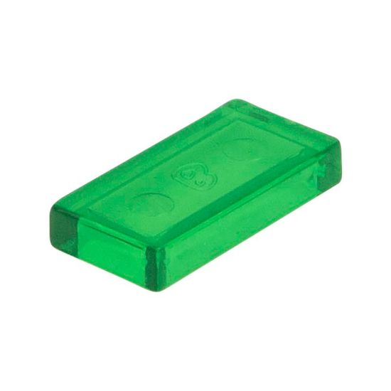 Immagine di piastrella sciolti 1X2 verde segnale trasparente 708