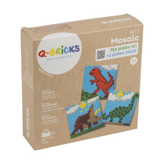 Image de Boîte en carton 1 piece Mosaique Dinosaure