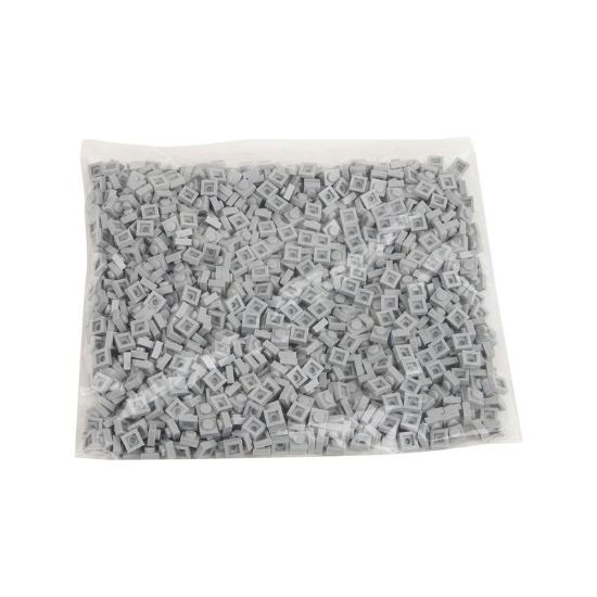 Picture of Bag 1000 pcs plates 1X1 window gray 411