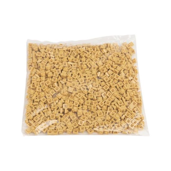 Picture of Bag 1000 pcs plates 1X1 sand yellow 595