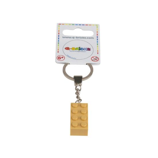 Image de Porte-clés en argent 2x4 jaune sable 595