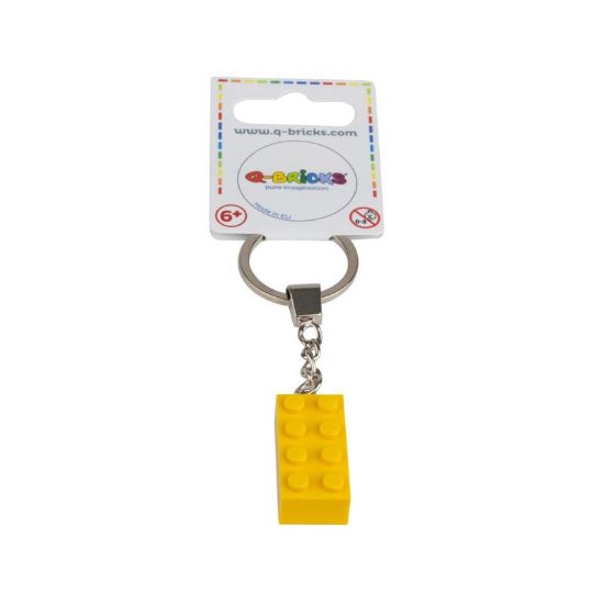 Picture of Silver key chain 2X4 Traffic Yellow 513