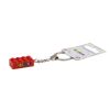 Picture of Silver key chain 2X4 Flame Red 620