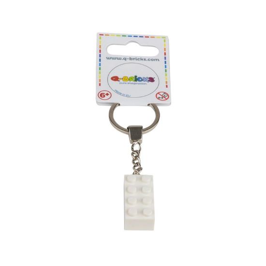 Picture of Silver key chain 2X4 Pure White 713