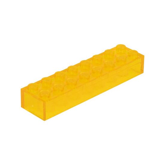 Picture of Loose brick 2X8 traffic yellow transparent 004