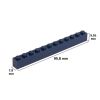 Picture of Loose brick 1X12 sapphire blue 473