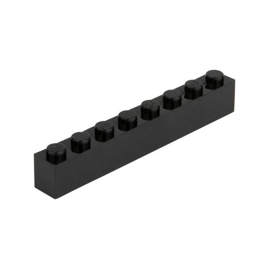 Picture of Loose brick 1X8 traffic black 650