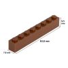 Picture of Loose brick 1X8 signal brown 090