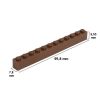 Picture of Loose brick 1X12 signal brown 090
