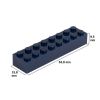 Picture of Loose brick 2X8 sapphire blue 473