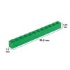 Picture of Loose brick 1X12 signal Green 180