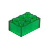 Picture of Loose brick 2X3 signal green transparent 708