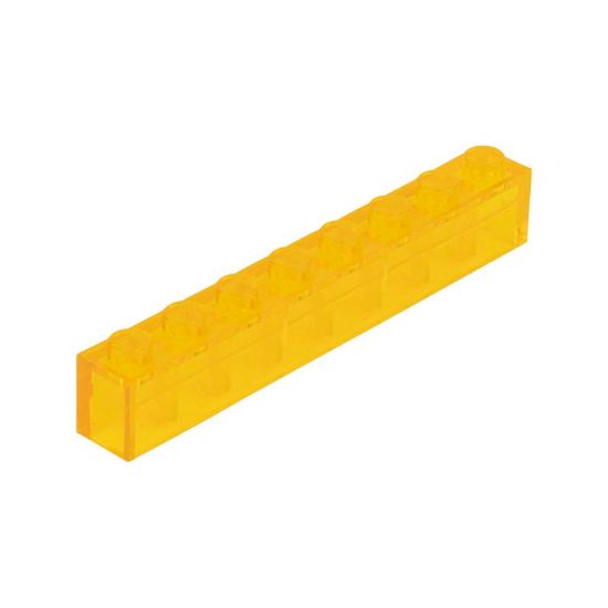 Picture of Loose brick 1X8 traffic yellow transparent 004
