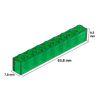Picture of Loose brick 1X8 signal green transparent 708