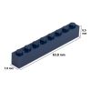 Picture of Loose brick 1X8 sapphire blue 473