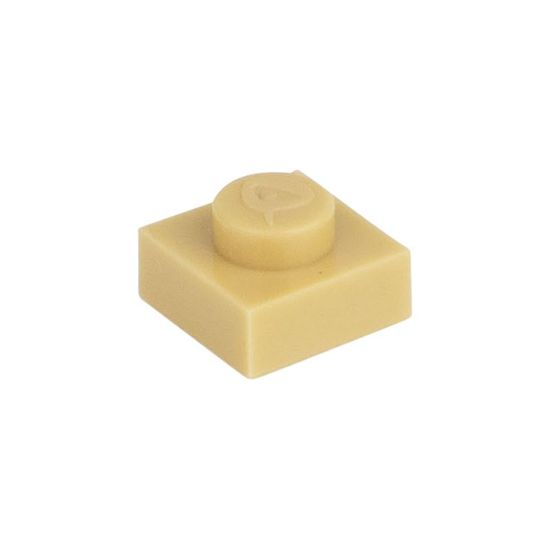 Picture of Loose plate 1X1 sand yellow 595