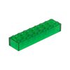 Picture of Loose brick 2X8 signal green transparent 708