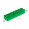 Picture of Loose brick 2X8 signal green transparent 708