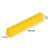 Picture of Loose brick 1X8 traffic yellow 513