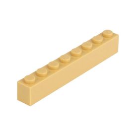 Slika Posamezna kocka 1X8 peščeno rumena 595