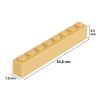 Picture of Loose brick 1X8 sand yellow 595