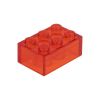 Slika Posamezna kocka 2X3 prozorno ognjeno rdeča 224