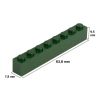 Picture of Loose brick 1X8 moss green 484