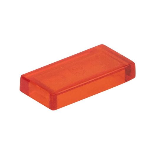 Slika za kategorijo Ploščice (1x2,2x2,2x4) prozorno ognjeno rdeča 224 /vrečka 1000 kos 