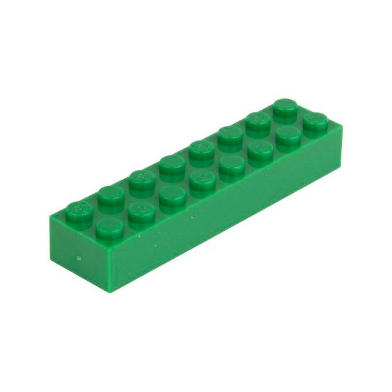 Slika Posamezna kocka 2X8 signalno zelena 180