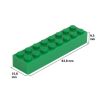 Picture of Loose brick 2X8 signal Green 180