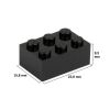 Picture of Loose brick 2X3 traffic black 650