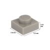 Picture of Loose plate 1X1 stone gray 280