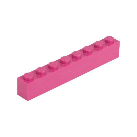 Picture of Loose brick 1X8 telemagenta 824