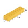 Picture of Loose brick 2X8 melon yellow 242
