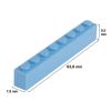 Picture of Loose brick 1X8 light blue 890