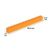 Picture of Loose brick 1X12 bright red orange 150