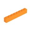 Picture of Loose brick 1X8 bright red orange 150