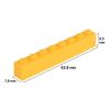 Picture of Loose brick 1X8 melon yellow 242