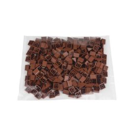 Picture of Bag ridged tiles 2X2 /45° signal brown 090