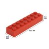 Picture of Loose brick 2X8 flame red 620