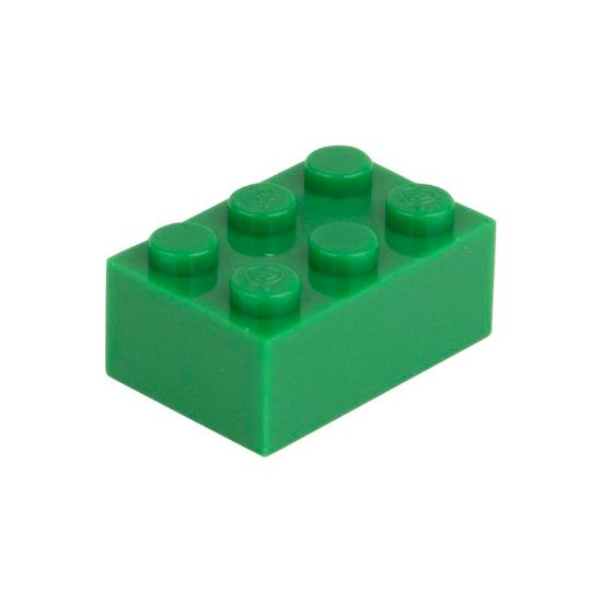 Slika Posamezna kocka 2X3 signalno zelena 180