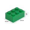 Picture of Loose brick 2X3 signal Green 180