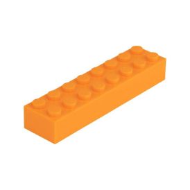 Picture of Loose brick 2X8 bright red orange 150
