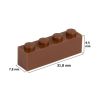 Picture of Loose brick 1X4 signal brown 090