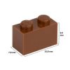 Picture of Loose brick 1X2 signal brown 090