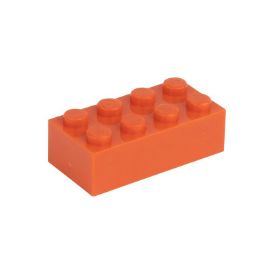 Slika Posamezna kocka 2X4 čisto oranžna 501