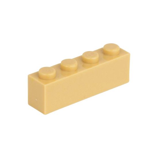 Slika Posamezna kocka 1X4 peščeno rumena 595