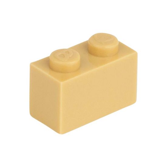 Slika Posamezna kocka 1X2 peščeno rumena 595