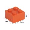 Slika Posamezna kocka 2X2 čisto oranžna 501
