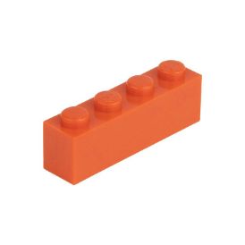 Slika Posamezna kocka 1X4 čisto oranžna 501